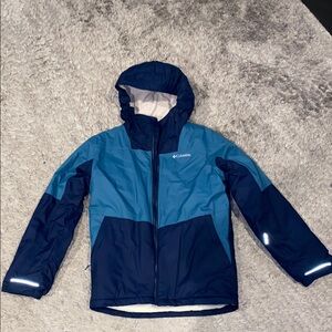 Columbia Blue Omni-heat Puffer Jacket with Hood